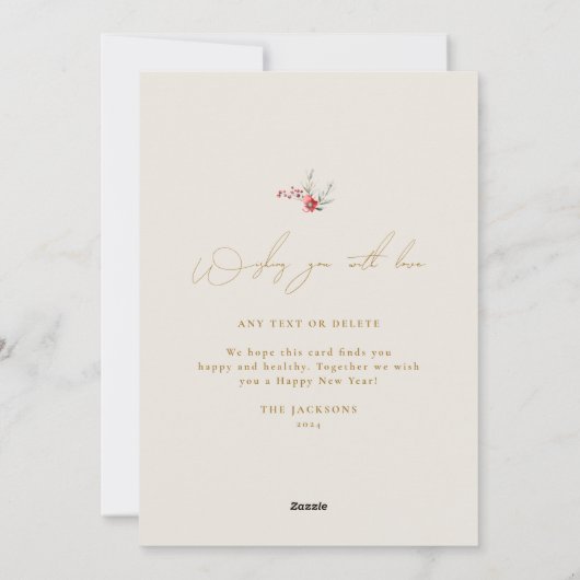 Ovales Foto Feiertagskarte (Rückseite)