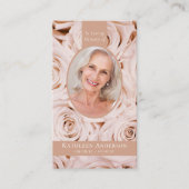 Ovales Foto Rosengräber Gedenkkarte Telefonnummerkarte (Vorderseite)