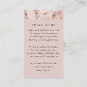 Ovales Foto Rosengräber Gedenkkarte Telefonnummerkarte (Rückseite)