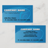 Ovales Geschäfts-Karten-Blau Visitenkarte (Vorne/Hinten)