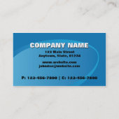 Ovales Geschäfts-Karten-Blau Visitenkarte (Rückseite)