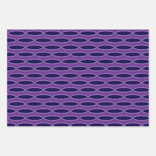 Ovales Lila Kettenmuster Geschenkpapier Set (Vorderseite 2)