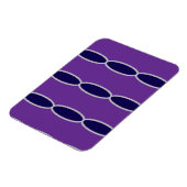 Ovales Lila Kettenmuster Magnet (Linke Seite)