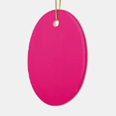 Ovales Ornament der Keramik Hot Pink (Links)