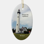 Ovales Ornament der Presque Isle Lighthouse (Rechts)