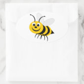 Ovalkleber für Hummeldesign Ovaler Aufkleber (Tasche)