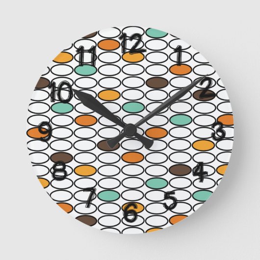 Ovals der 1970er runde wanduhr (Vorderseite)