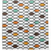 Ovals der 70er Jahre Duschvorhang (Vorderseite)