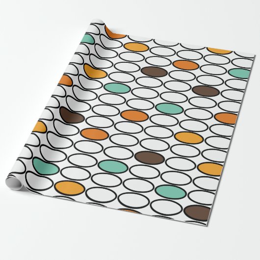 Ovals der 70er Jahre Geschenkpapier (Ungerollt)