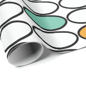 Ovals der 70er Jahre Geschenkpapier (Rolleneckpunkt)