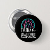 Ovarial-und Brustkrebs-Bewusstsein Rosa Button (Vorne & Hinten)