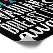 Ovarial-und Brustkrebs-Bewusstsein Rosa Poster (Ecke)