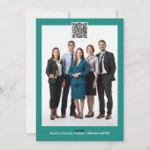 Ovarialkarzinom aquamariner Weihnachtsbaum modern Feiertagskarte (Rückseite)