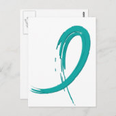 Ovarialkarzinom - Aquamarines Band A4 Postkarte (Vorne/Hinten)