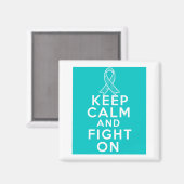 Ovarialkarzinom Behalten Ruhe und Bekämpfung Magnet (Vorderseite/Rückseite)