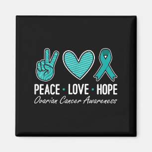 Ovarialkarzinom Bewusstsein Frieden Liebe Hoffnung Magnet