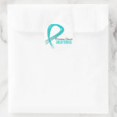 Ovarialkarzinom-Bewusstsein Grunge Band Runder Aufkleber (Tasche)