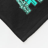 Ovarialkarzinom Bewusstsein Messy Bun Aquamarine S Fleecedecke (Ecke)