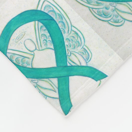 Ovarialkarzinom-Bewusstseinsband Fleece Blanket (Ecke)