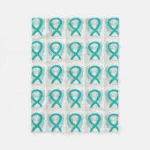 Ovarialkarzinom-Bewusstseinsband Fleece Blanket (Vorderseite)