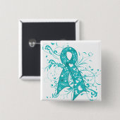 Ovarialkarzinom Blumenkohl-Wirbel Button (Vorne & Hinten)