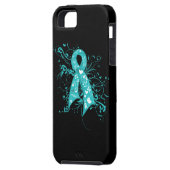 Ovarialkarzinom Blumenkohl-Wirbel Case-Mate iPhone Hülle (Rückseite Links)