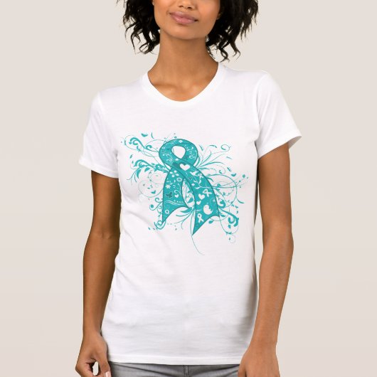 Ovarialkarzinom Blumenkohl-Wirbel T-Shirt (Vorderseite)