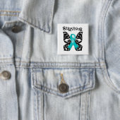 Ovarialkarzinom Butterfly Survivor Button (Beispiel)