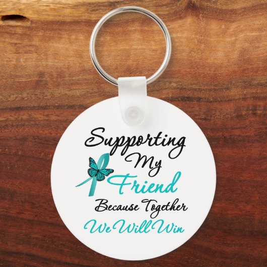 Ovarialkarzinom, der meinen Freund unterstützt Schlüsselanhänger (Vorderseite)