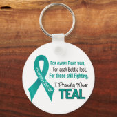 Ovarialkarzinom für jeden....Ich trage stolz Aquam Schlüsselanhänger (Vorderseite)