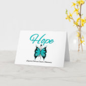 Ovarialkarzinom Hope Butterfly Karte (Gelbe Blume)