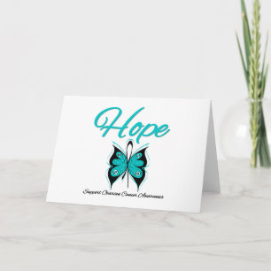Ovarialkarzinom Hope Butterfly Karte