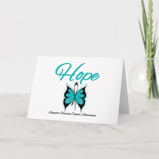 Ovarialkarzinom Hope Butterfly Karte (Vorderseite)
