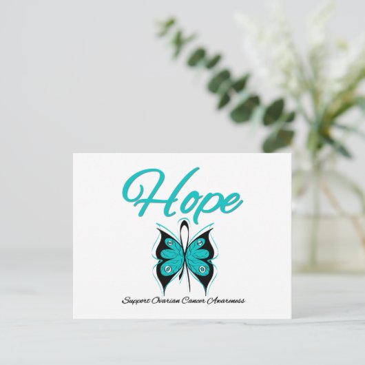 Ovarialkarzinom Hope Butterfly Postkarte (Stehend Vorderseite)