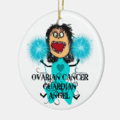 Ovarialkarzinom-Hüterin Angel Keramikornament (Links)