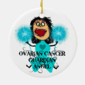 Ovarialkarzinom-Hüterin Angel Keramikornament (Hinten)