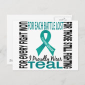 Ovarialkarzinom I Proudly Wear Aquamarin 2 Postkarte (Vorne/Hinten)