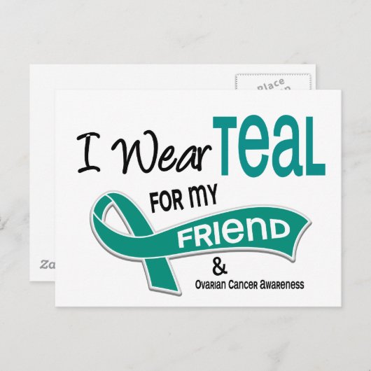 Ovarialkarzinom I TRAGE AQUAMARIN FÜR MEIN FREUND Postkarte (Vorne/Hinten)