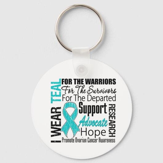 Ovarialkarzinom I trage Aquamarines Multipler Skle Schlüsselanhänger (Vorderseite)