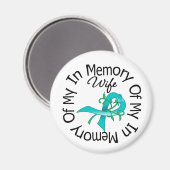 Ovarialkarzinom im Gedächtnis meiner Ehefrau Blume Magnet (Vorderseite/Rückseite)