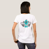 Ovarialkarzinom Kämpfer Flügel T-Shirt (Schwarz voll)