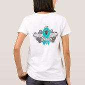 Ovarialkarzinom Kämpfer Flügel T-Shirt (Rückseite)