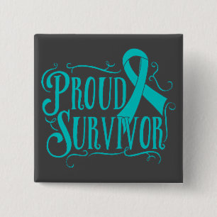 Ovarialkarzinom Proud Survivor Button