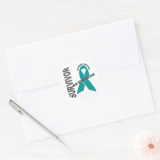 Ovarialkarzinom Runder Aufkleber (Umschlag)