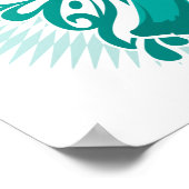 Ovarialkarzinom - Schmetterling 3 Poster (Ecke)