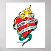 Ovarialkarzinom Tattoo Herz Poster (Vorne)