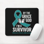 Ovarialkarzinom Überleben durch Gnade Gottes Aquam Mousepad (Mit Mouse)