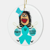 Ovarialkarzinom Weihnachten Keramikornament (Links)
