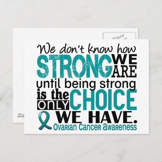 Ovarialkarzinom Wie stark wir sind Postkarte (Vorne/Hinten)