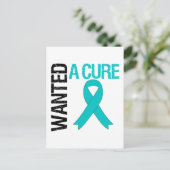 Ovarialkarzinom Wollte eine Heilung Postkarte (Stehend Vorderseite)